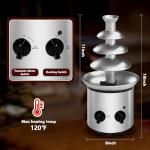 ZEVELOO Electric 4-Tier Chocolate Fondue Fountain