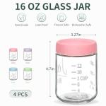 Xyptorix 4-Pack Glass Oats Containers with Lids