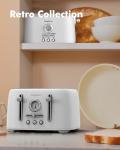 Retro 4-Slice Stainless Steel Bagel Toaster