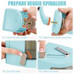 Maxceysen 4-in-1 Vegetable Spiralizer with Suction Cup