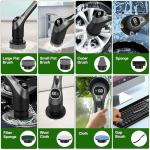 Electric Spin Scrubber with Adjustable Handle and LCD Display