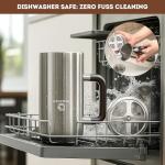 TOMAKEIT 1L French Press Coffee Maker in Silver