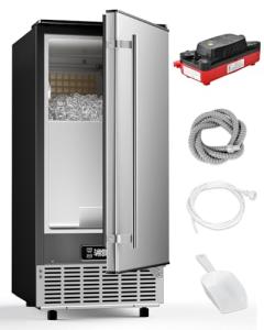 Feelfunn Stainless Steel Commercial Ice Maker, 85Lbs/Day