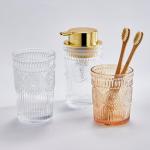 Glass Foaming Hand Soap Dispenser and Toothbrush Holder