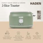 Haden Dorset Cedar Green Stainless Steel Toaster