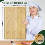 GarveeHome Large Bamboo Cutting Board with Groove