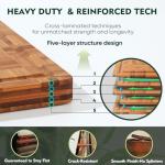 Bamboo Cutting Board Set - Heavy Duty 2 Pack