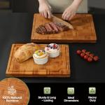 Bamboo Cutting Board Set - Heavy Duty 2 Pack