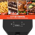 Compact 3 Qt Digital Air Fryer with Touchscreen