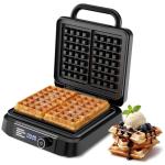 Dual Belgian Waffle Maker with Nonstick Plates