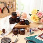 Patelai 4 Pack Wide-Mouth Plastic Storage Jars