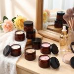 Patelai 4 Pack Wide-Mouth Plastic Storage Jars