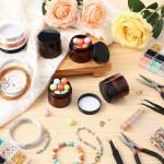 Patelai 4 Pack Wide-Mouth Plastic Storage Jars