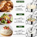 Camic 7.45 QT Electric Stand Mixer with Attachments