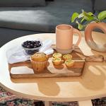 Acacia Wood Cutting Board with Handle, 17” x 13”