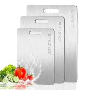 Stainless Steel Cutting Boards - Set of 3