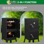 ROVSUN 2-in-1 Outdoor Smoker and Charcoal Grill