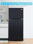 20 Cu. Ft. Black Refrigerator with Ice Maker