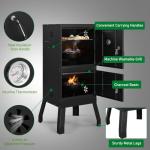 ROVSUN 2-in-1 Outdoor Smoker and Charcoal Grill