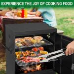 ROVSUN 2-in-1 Outdoor Smoker and Charcoal Grill