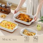 MALACASA 3-Piece Ceramic Casserole Dish Set