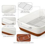 MALACASA 3-Piece Ceramic Casserole Dish Set