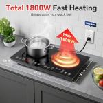 2-Burner Portable Induction Cooktop with Touch Control