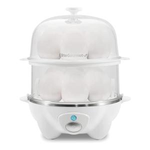 Elite Gourmet 2-Tier Egg Cooker with Auto Shut-Off
