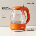 OVENTE 1.5L Glass Electric Kettle with Auto Shut-Off