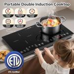 2-Burner Portable Induction Cooktop with Touch Control