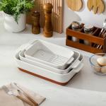 MALACASA 3-Piece Ceramic Casserole Dish Set