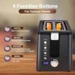 Mecity 4-Slice Long Slot Toaster with Timer