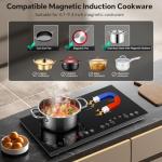 2-Burner Portable Induction Cooktop with Touch Control