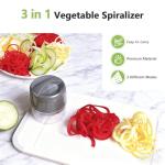 3-in-1 Vegetable Spiralizer and Slicer (Grey)