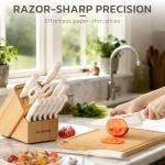 15-Piece Astercook Kitchen Knife Set with Block