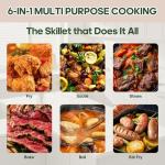 Large Electric Skillet with Nonstick Coating