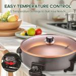 Large Electric Skillet with Nonstick Coating