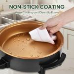 Large Electric Skillet with Nonstick Coating