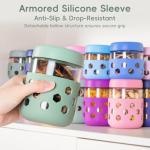 Gemice 6-Pack Glass Overnight Oats Containers
