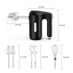 Lord Eagle 5-Speed Electric Hand Mixer, Black