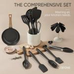 CAROTE 10-Piece Silicone Utensil Set for Cookware