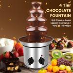 4-Tier Electric Chocolate Fondue Fountain Machine