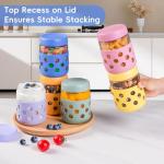 Gemice 6-Pack Glass Overnight Oats Containers
