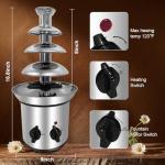 4-Tier Electric Chocolate Fondue Fountain Machine