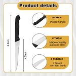 Therwen 100-Piece Stainless Steel Serrated Steak Knives