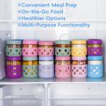 Gemice 6-Pack Glass Overnight Oats Containers