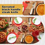 Therwen 100-Piece Stainless Steel Serrated Steak Knives