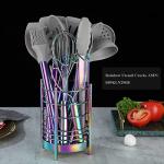 38-Piece Rainbow Silicone Utensil Set with Rack