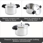16Qt Stovetop Pressure Cooker - Durable Aluminum Design