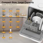 MOMOKOVA Portable Countertop Dishwasher with 7 Wash Programs